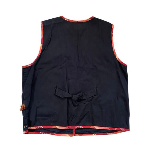 Vintage 90s Halloween Fall Button Vest - XL - Picture 4 of 4